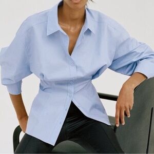 Zara Light Blue Button Down Shirt